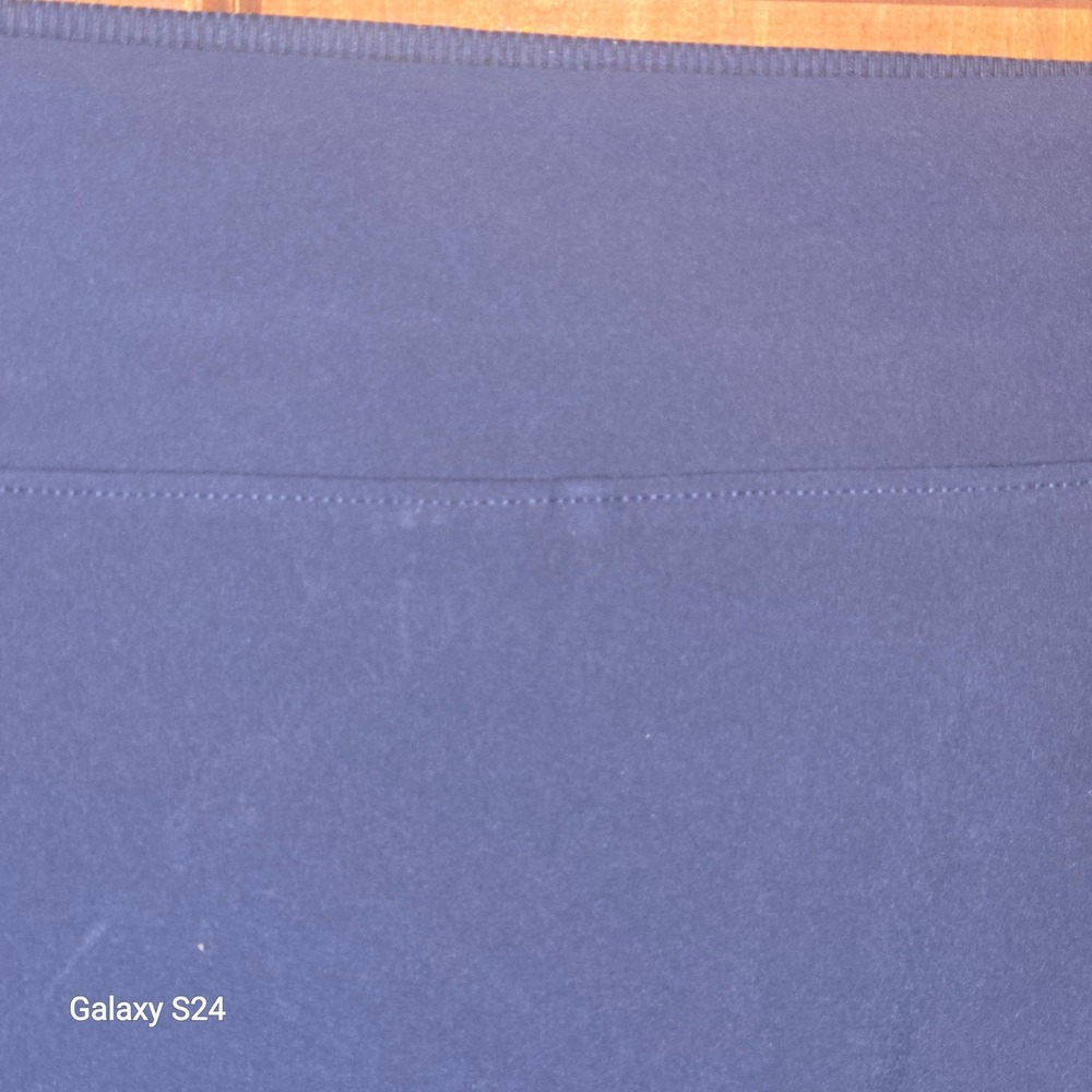 Members‎ Mark Womens Navy Blue Stretch Active Skort Ribbed Side Scalloped Hem S - Picture 3 of 4